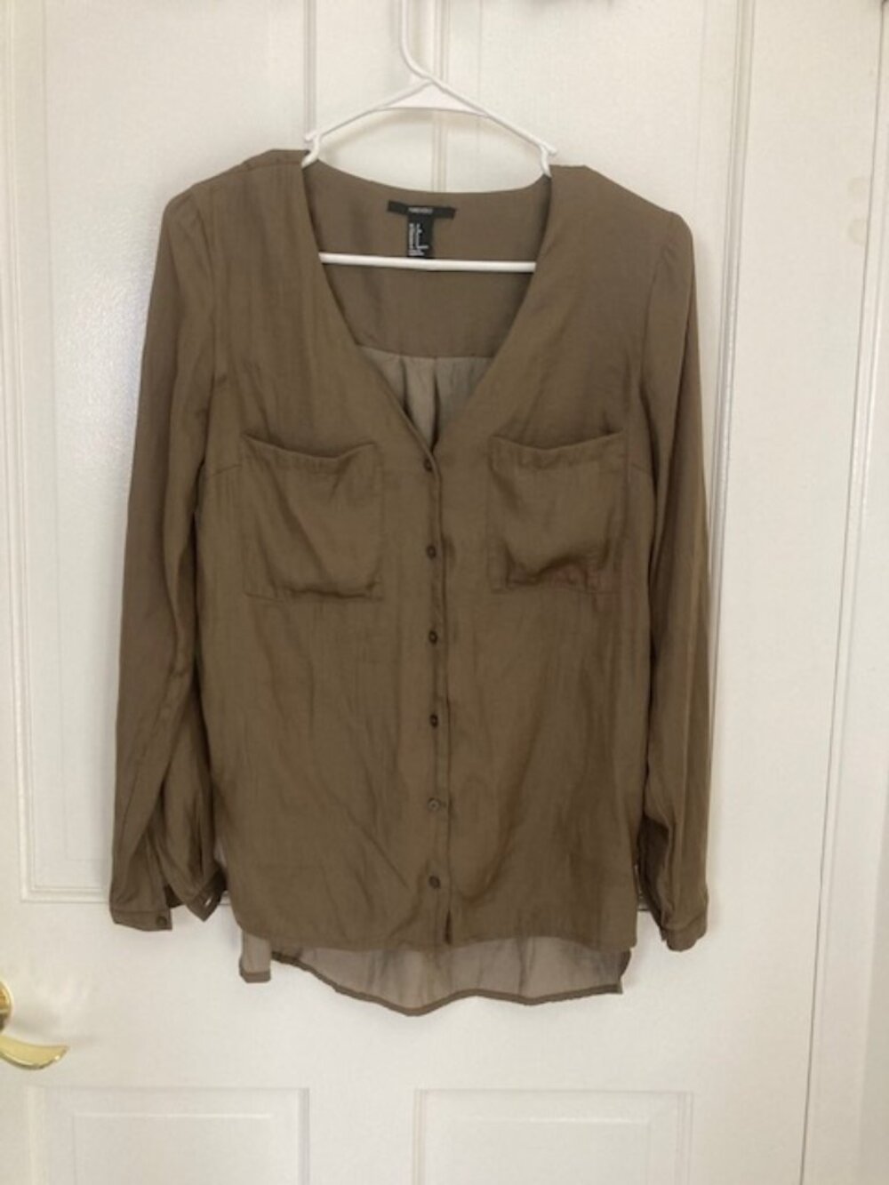 Forever 21 Olive V-Neck